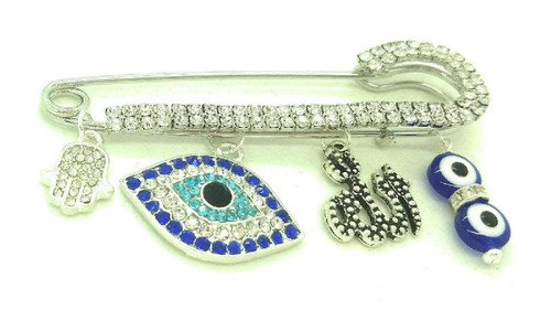 Blue Allah Evil Eye Stroller Pin for gift