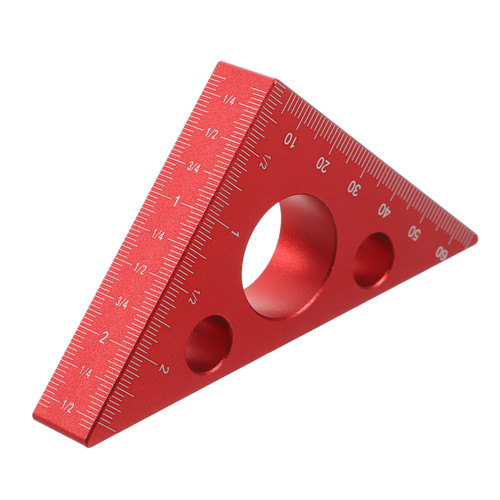 DOITOOL 3pcs Woodworking Gifts Metric Ruler Inch Ruler Woodwork Measuring Ruler The Carpenters Metric Inch Carpenter's Ruler Woodworking Tools Aluminum Alloy Triangular Ruler Square Foot