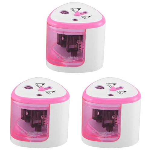 STOBOK 3pcs Pencil Sharpener Electric Sharpener Sharpener Automatic