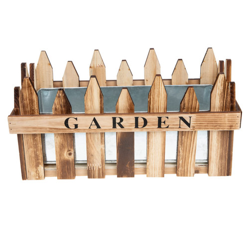 Levemolo Fence Pot Picket Fence Planter Balcony Planters Fence Flower Pots Planters for Indoor Plants Pots for Plants Green Fence Plant Planting Basket Office Flower Window Wooden Vegetable