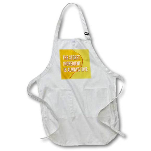 3dRose Simple Design about Food and Text of The Secret Ingredient is Always... - Aprons (apr-364371-2) 3dRose Simple Design about Food and Text of The Secret Ingredient is Always... - Aprons (apr-364371-2)