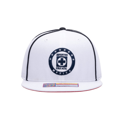 Fan Ink Cruz Azul 'Cali Day' Adjustable Snapback Soccer Hat/Cap White