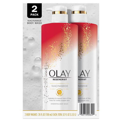 Olay Age Defying Body Wash with Niacinamide, 26 Fluid Ounce (Pack of 2)