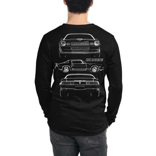 JG Infinite 1979 Camaro Z28 Collector Car Owner Muscle Cars Unisex Long Sleeve Tee Black