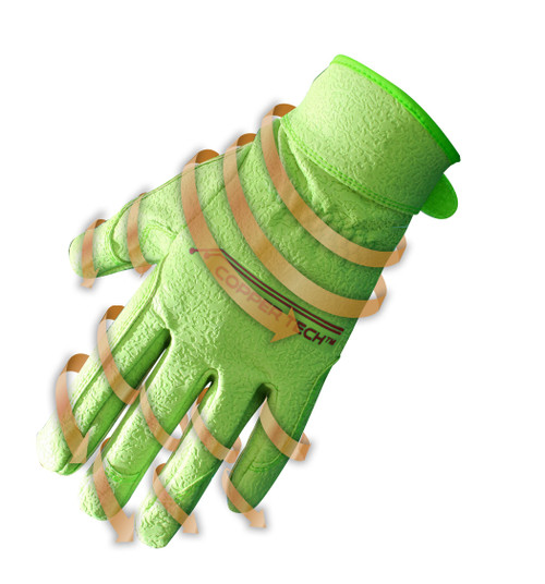Copper Tech COPGGLMSM Gardening Glove, Small/Medium, Lime