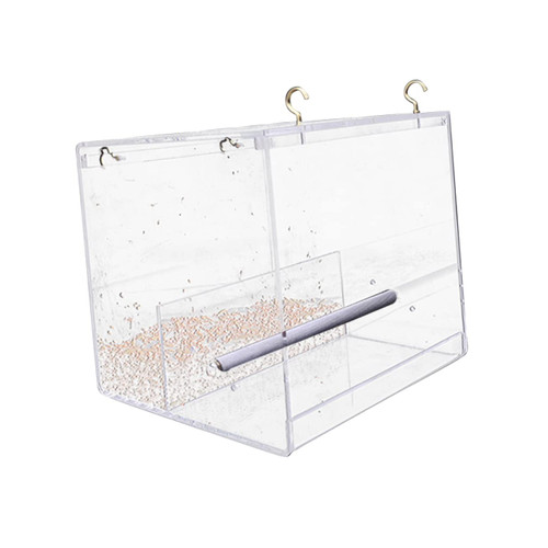 Parliky Caged Bird Feeder Bird Feed Container Auto Feeder Birdfeeder Pet Bird Feeder Automatic Feeder Birdhouses for Outdoors Suction Bird Feeder Window Bird Feeder Parrot Glass Window