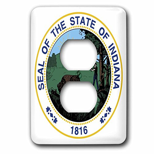 3dRose lsp_55424_6 State Seal Of Indiana (Pd-Us) 2 Plug Outlet Cover 3dRose lsp_55424_6 State Seal Of Indiana (Pd-Us) 2 Plug Outlet Cover