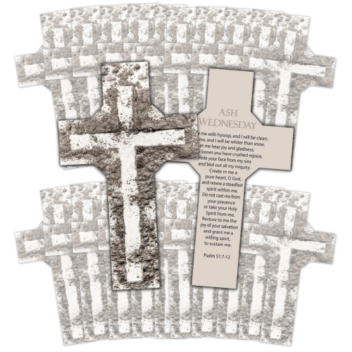 Needzo Cross Bookmarks with Prayer on Back, Bulk Religious Card Stock Bible Page Tracker, Ash Wednesday Bookmarks for Classroom, Pack of 100
