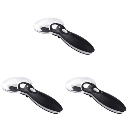 iplusmile 3pcs Reading Magnifying Glass Led Handheld Magnifier Mini Amplifier Magnifier Lens Reading Amplifier Mini Magnifier Light Magnifier Led Magnifier with Lights Acrylic Lens Travel