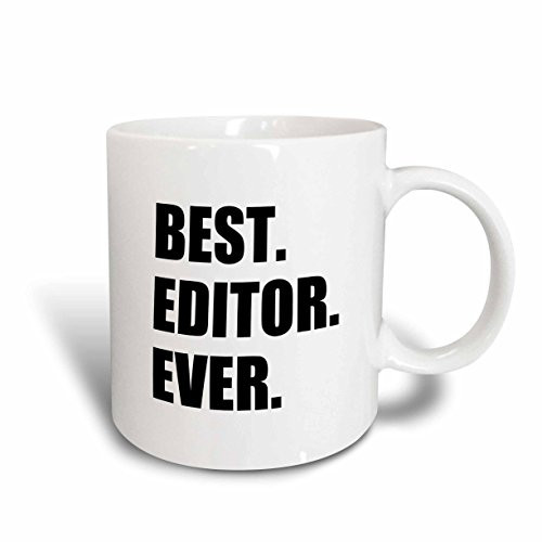 3dRose 179777_5 Best Editor Ever Two Tone Mug, 11 oz, Red