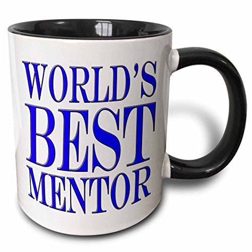 3dRose 193638_4 Worlds Best Mentor Two Tone Mug, 11 oz, Multicolored