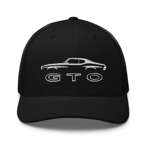 GTO American Muscle Car Collector Classic Cars Owner Trucker Cap Black