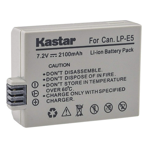 Kastar High Capacity Battery for Canon EOS 1000D (EOS Digital Rebel XS), Canon EOS 450D (EOS Digital Rebel XSi, EOS Kiss X2), And Canon EOS 500D (EOS Rebel T1i, EOS Kiss Digital X3) Digital SLR