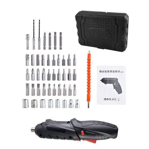 Screwdriver 4.2V Cordless Electric Screw Driver Rechargeable Battery Mini-Drill Adjustable-Switch Power-Tools Portable Screwdriver Organizer- Electric Screw Driver Magnetic Tip Torque-