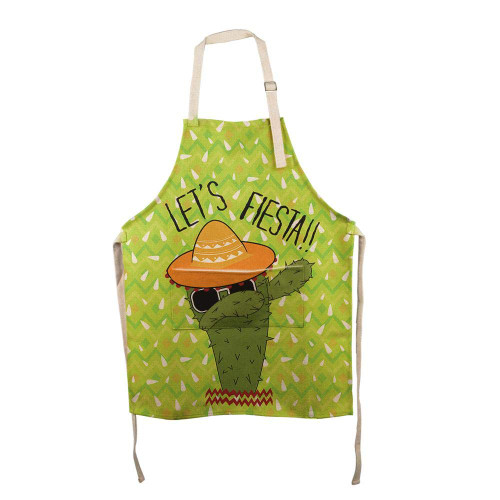 Old Glory Cinco de Mayo Dabbing Cactus Let's Fiesta Party All Over Apron Multi Standard One Size