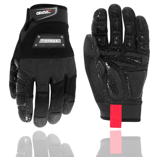 Cestus TrembleX, Anti Vibration Gloves, Gel Padded Palm, Work Gloves With Grip (X-Large)