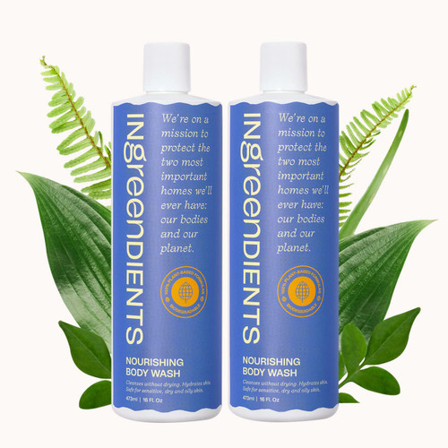 Ingreendients Natural Body Wash With Organic Ingredients - Moisturizing For Dry and Sensitive Skin, Organic Body Wash, Vegan Body Wash, Paraben Free Body Wash, Cruelty Free, Sulfate Free, Betaine Free (2 x 16 FL. Oz)