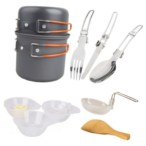 BESPORTBLE 1 Set Set Picnic Tableware Camping Cooking Portable Cooking Camping Cookware Kit Camping Cookware Supplies Outdoor Griddle Aluminum Alloy Stainless Steel Outdoor Shovel Travel