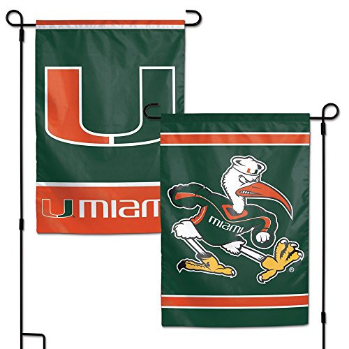 WinCraft NCAA Miami Hurricanes Garden Flag, 11"x15", Team Color