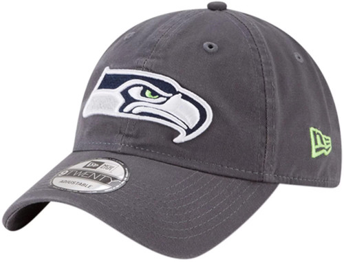 New Era NFL Core Classic 9TWENTY Adjustable Hat Cap One Size Fits All (Seattle Seahawks Graphite)
