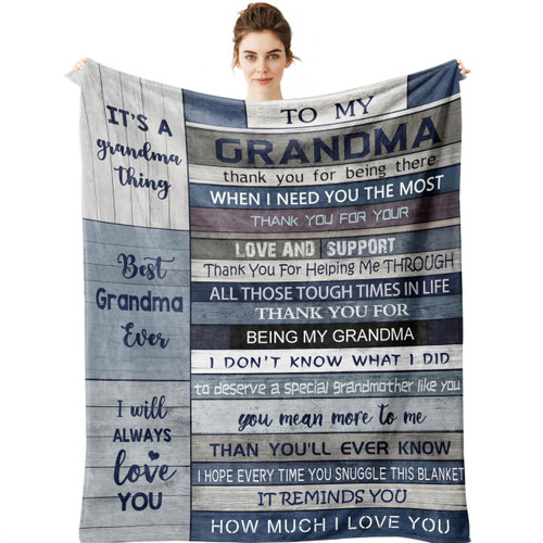 Yamco Grandma Gifts - Birthday Gifts for Grandmother 60" x 50" Blanket - Best Grandma Gifts - Great Gigi Gifts for Grandma - Unique Birthday Gifts for Grandmother - Grandmom Gift Ideas for Mimi Nana
