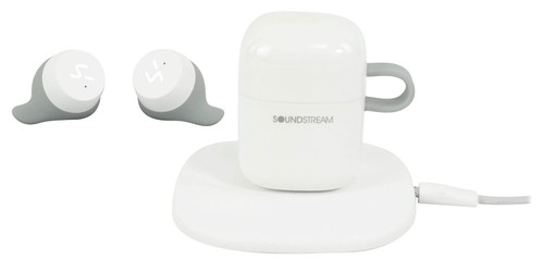 Soundstream HEQC-WT H2GO IPX6 Wireless Headphones Earbuds+Wireless Charging Pad (Renewed)