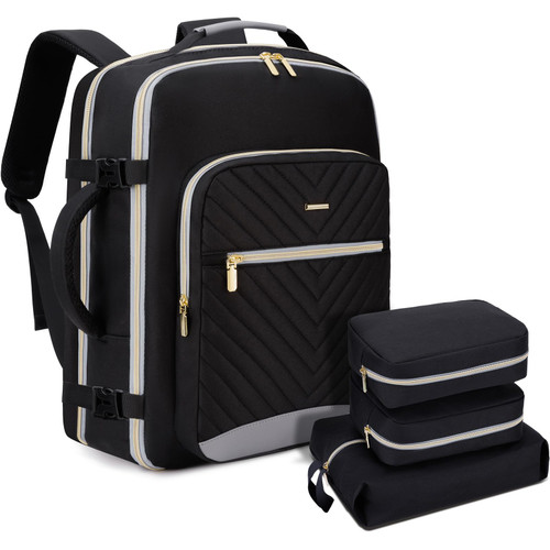 Large Travel Backpack For Women: 17 Inch 40L Carry On Business Laptop Bag TSA Flight Approved Personal Item Daypack Weekender Luggage Waterproof Traveling Bag For Airplane 3 Packing Cubes Large Travel Backpack For Women: 17 Inch 40L Carry On Business Laptop Bag TSA Flight Approved Personal Item Daypack Weekender Luggage Waterproof Traveling Bag For Airplane 3 Packing Cubes