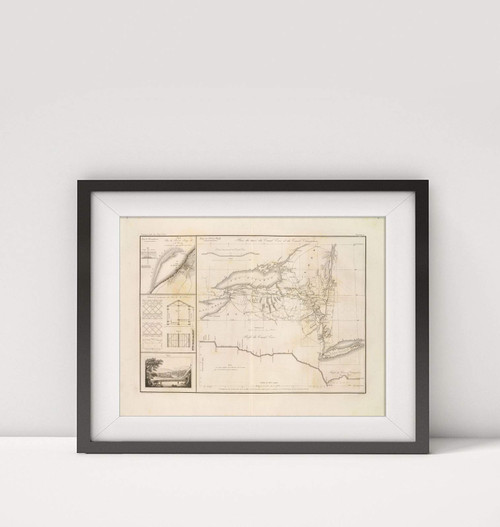 Mapa-Carto, LLC 1834 Map of |Canal Erie|Champlain Canal (N.Y.)|Erie Canal (N.Y.)|Title: Plan du Trace de Canal Erie