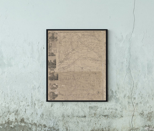 1855 Map Norwich, N.Y. Map Chenango County, York Fagan, L. (Cartographer) | Vintage Fine Art Reproduction