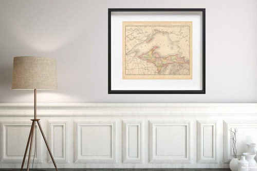 Map: United States s, Michigan Upper Peninsula 1894 State | Vintage Fine Art Reproduction | Size: 20x24 Map: United States s, Michigan Upper Peninsula 1894 State | Vintage Fine Art Reproduction | Size: 20x24