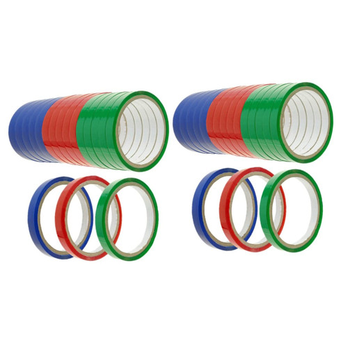 Hoement 36 Pcs Adhesive Tape Freezer Bag Bag Sealing Tapes Shipping Mailing Bag Tape Gaff Tape Produce Bag Sealing Tape Spike Colored Duct Tape Rainbow Fitness Mouth Machine The Pet