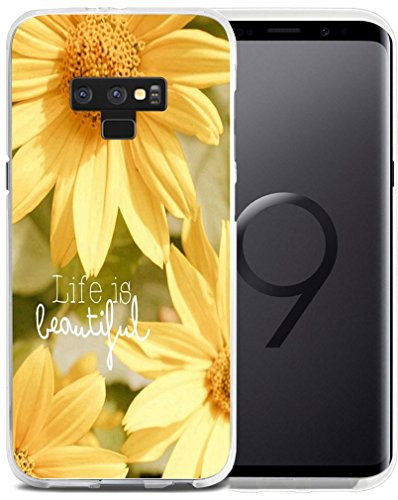 Note 9 Case - Case for Galaxy Note9 - CCLOT Cover Compatible for Samsung Note 9 Words About Life Fashion Style (TPU Protective Silicone Bumper Skin)