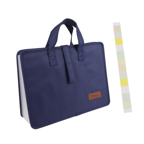 Tofficu Portable Folder Files Folder Accordian Accordion Filing Folders Expanding Plastic Accordion Folder Plastic File Folder Multi-Layer Folder A4 Oxford Cloth Pocket Storage Rack