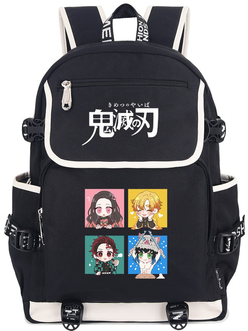 Roffatide Anime Demon Slayer Kamado Tanjirou Kamado Nezuko Laptop Backpack with USB Charging Port Roffatide Anime Demon Slayer Kamado Tanjirou Kamado Nezuko Laptop Backpack with USB Charging Port