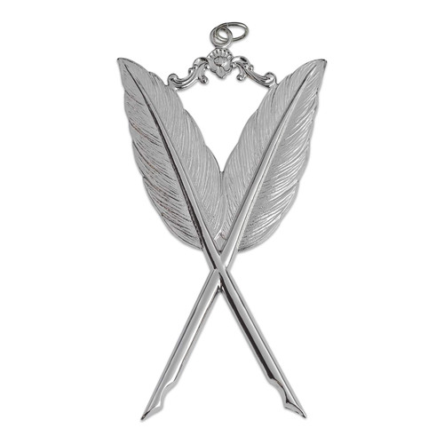 Secretary Blue Lodge Masonic Officer Jewel - [Silver]