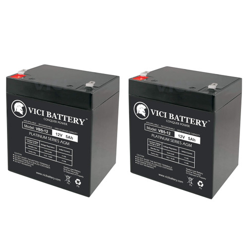 VICI Battery VB5-12 - 12V 5AH Replaces Werker WKA12-5F SLA Battery - 2 Pack Brand Product
