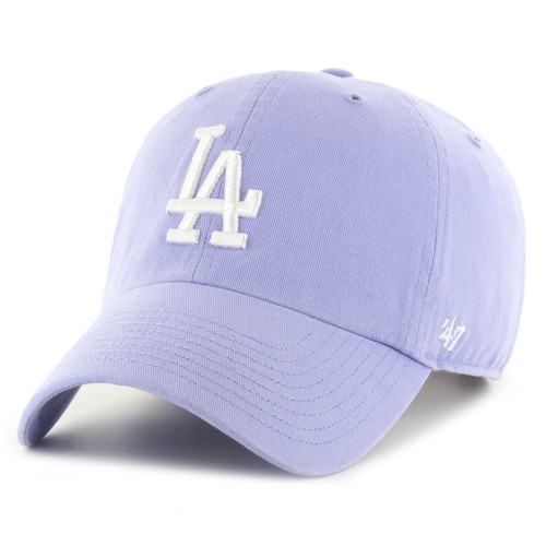 '47 Los Angeles Dodgers Hat Mens Womens Clean Up Adjustable Baseball Cap, Lavender/Light Purple, One Size