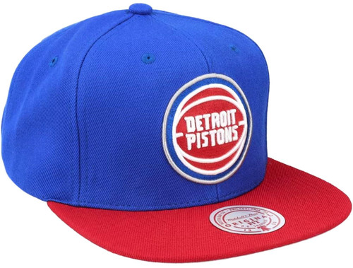 Mitchell & Ness Detroit Pistons Core Basic Snapback Adjustable Hat Cap - Blue