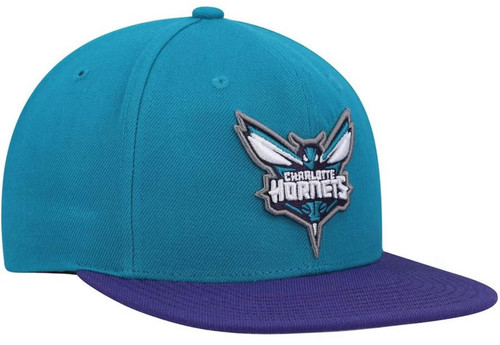 Mitchell & Ness Charlotte Hornets Team 2 Tone Snapback Adjustable Hat Cap - Team Colors