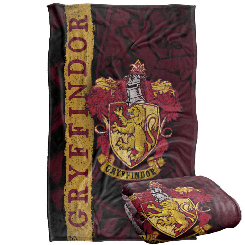 Harry Potter Blanket, 36"x58" Harry Potter House Crest Gryffindor Silky Touch Super Soft Throw Blanket
