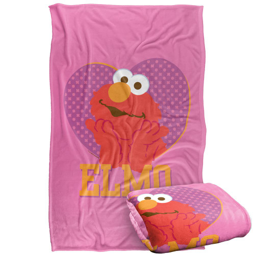 Sesame Street Patterned Elmo Heart Officially Licensed Silky Touch Super Soft Throw Blanket 36" x 58"