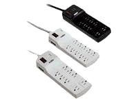 8-Outlet Surge Protector with Phone/Fax/Modem Protection, 1840 Joules, Platinum FEL99016