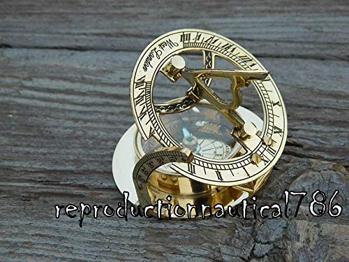 Nautical Brass Sundial Compass Maritime Marine Working Compass Gift Decor Nautical Brass Sundial Compass Maritime Marine Working Compass Gift Decor