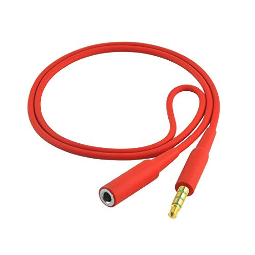 Headphones Extension Cable for Bose SoundSport, SIE2, SIE2I, Sony MDR-AS20J, AS200, Sennheiser CX380, CX686, Sport Headphones Replacement Extension Wire/Mobile Headset Extended Cord (Red)
