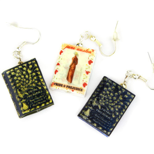 Pride and Prejudice Jane Austen Clay Mini Book Earrings Choose Your Edition and Hardware Pride and Prejudice Jane Austen Clay Mini Book Earrings Choose Your Edition and Hardware