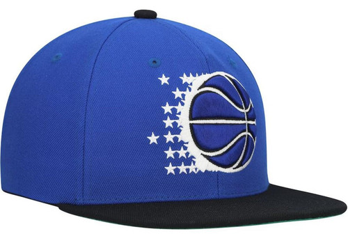Mitchell & Ness Orlando Magic Team 2 Tone Snapback Adjustable Hat Cap - Blue and Black