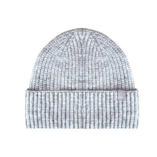 Calvin Klein Women's Soft Knit Cuffed Beanie Hat, Heather Mid Grey, ONE Size
