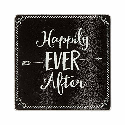 Brownlow Gifts Tempered Glass Trivet Cutting Board, Happily Ever After