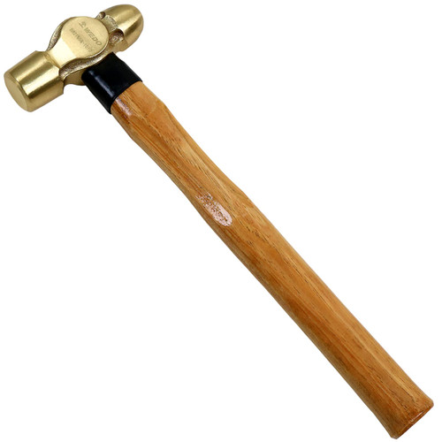 WEDO Brass Ball Peen Hammer with Woodeng Handle,Ball Pein Hammer, 1-1/2lb, 325mm, 13"