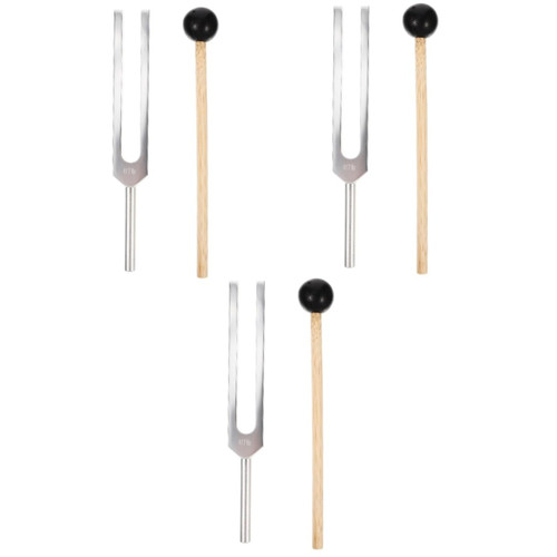 ibasenice 3 Sets Resonance Tuning Fork tuning fork set guitar tuning violin tuner metal guitar sound bath metal tuning forks Tuning Forks Wonderful Sound Instrument shock Round Group